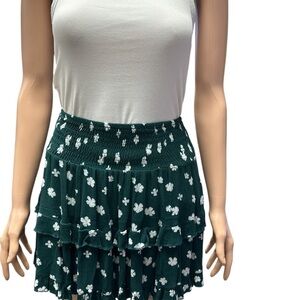 LA Hearts - EC - Floral Clover Green Skirt